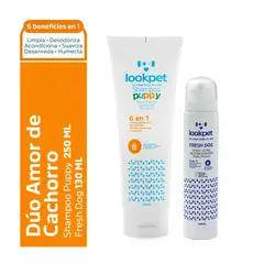 LOOKPET - Dúo Amor de Cachorro - Shampoo Puppy y Spray Ultra Acondicionador Fresh Dog