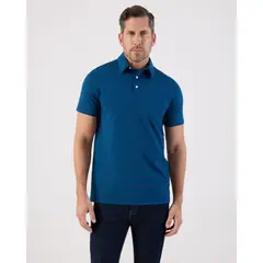 PATPRIMO - Polo De Rayas Con Bolsillo  Para Hombre Azul