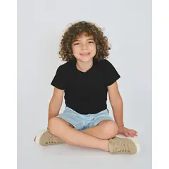 GENERICO - CAMISETA BASICA NEGRO - NIÑO
