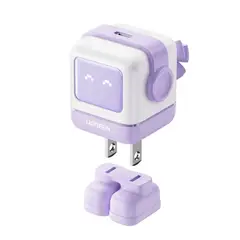 UGREEN - Cargador Carga Rápida (30W) Diseño Especial Robot Mayor Rendimiento / Para Celular Purple