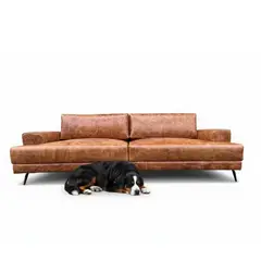 22 GRADOS DECORACION - Sofá Juli en Cuero Natural 250cm x 95 cm