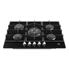 GE PROFILE - Estufa Ge 77cm 5 Puestos Gas Natural Cgg7715v2 Vidrio Negro Negro 110v