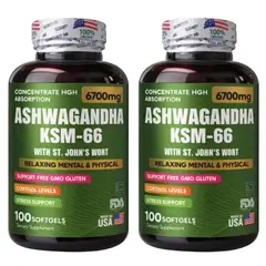 NATURAL MEDICINE - Ashwagandha KSM-66 Rendimiento Físico y Mental Avanzado x2