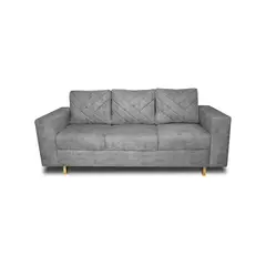 MUEBLES REM - Sofa Amsterdam 3Ptos En Tela Amiglable Con Mascotas 205X72X75 Cm Gris