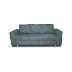 MUEBLES REM - Sofa Amsterdam 3Ptos En Tela Amiglable Con Mascotas 205X72X75 Cm Acero
