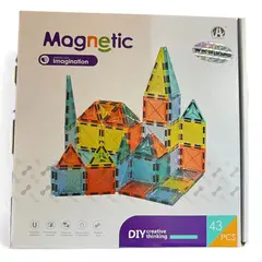 GENERICO - Fichas Magnéticas de Construcción para Niños 43 Piezas