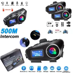 GENERICO - Intercomunicador Casco Moto Q58 Max x2 Intercomunicador Profesional 500 metros 2 Pares