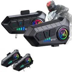 GENERICO - Intercomunicador Casco Moto Y10 X2 Intercomunicador 300 metros 2 Pares