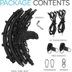 SERENELIFE - Columpio tejido para exteriores