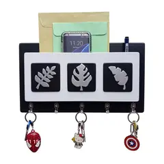 GENERICO - Portallaves De Pared Con Doble Función Portallaves Y Buzón Con Aplique Niquelado