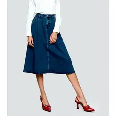 DEREK - Falda Para Mujer Azul MedioOscuro