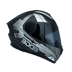 EDGE HELMETS - Casco DC Integral Extreme Superman Plateado Cert. DOT I ECE