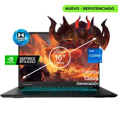 GIGABYTE - Portátil Gamer A16 Intel Core i7 13620H RAM 32GB SSD 1TB RTX 4050 6GB 165Hz