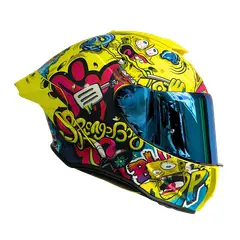 EDGE HELMETS - Casco NICK Integral Shanghai Bob Esponja Cert. DOT I ECE