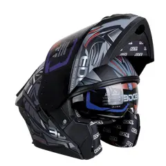 EDGE HELMETS - Casco EDGE Abatible Boston Steelix Gris Cert. DOT I ECE