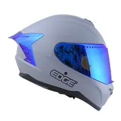EDGE HELMETS - Casco EDGE Integral Extreme Gris / Azul Metalizado DOT / ECE
