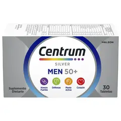 CENTRUM - Hombre 50+ Multivitamínico x30 Comprimidos