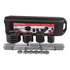 GENERICO - Kit Mancuernas Pesas 50kg 100lb Antideslizante