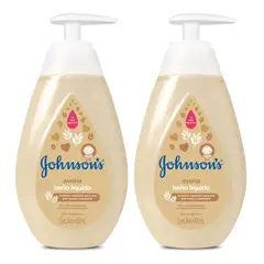 JOHNSONS BABY - Jabón Líquido Para Bebé Avena 2 Unidades 400 ml Johnson´s