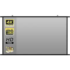 GENERICO - Telón Pantalla Proyector 60 Inch Gris Metalico 16:9 De Pared