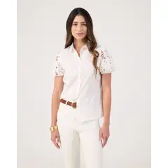 PAT PRIMO - Camisa Para Mujer Manga Corta Patprimo Blanco #30010747
