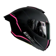 EDGE HELMETS - Casco EDGE Integral Shanghai Rush Negro/Rosado DOT-ECE