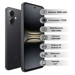 TECNO MOBILE - Celular TECNO KM4 SPARK GO 2 128 GB + 4GB Negro