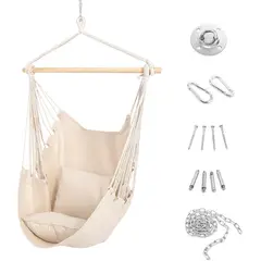 SERENELIFE - Hamaca colgante con cuerda de columpio SLHMW33