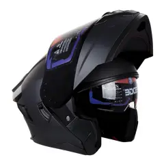 EDGE HELMETS - Casco EDGE Abatible Boston Sólido Negro Cert. DOT I ECE