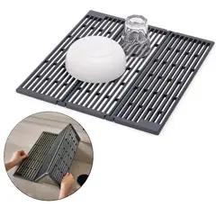 GENERICO - ESCURRIDOR PLATERO COCINA LOZA PLEGABLE MULTIFUNCIONAL FRUTAS VERDURAS