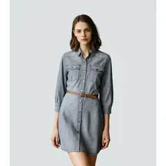 UNSER - Vestido Para Mujer Azul Medio_Oscuro