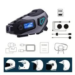 OTRAS MARCAS - Auriculares K10 5.4 Para Casco Con Cámara De Video y Micro SD 32 Gb