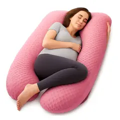 GENERICO - Almohada materna en forma de U ROSA