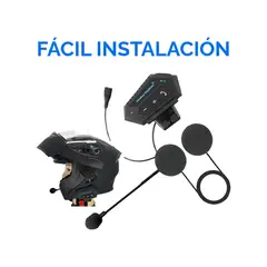 GENERICO - Intercomunicador Auriculares Casco Bluetooh Bt12 Moto Musica Sikeo Color Negro