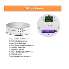 GENERICO - Exhibidor Giratorio 360 Con 3 Velocidades