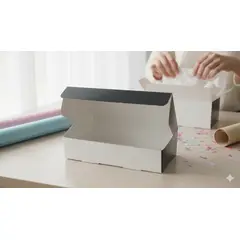 INFANTILES CAJUROMIX - Caja Para Detalles Metalizada Con Tapa Plateado