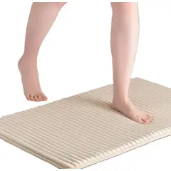 GENERICO - Alfombra tapete baño pie de cama extra suave absorvente 60cm x 40cm