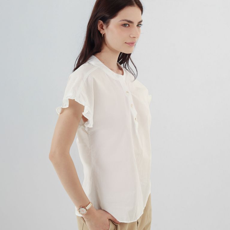 Imagen de Blusa Cuello V Manga Corta