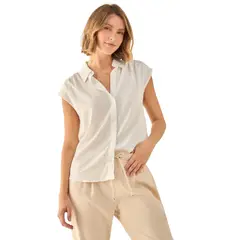 ESPRIT - Blusa para Dama Diseño Moderno Manga Sisa Elegante