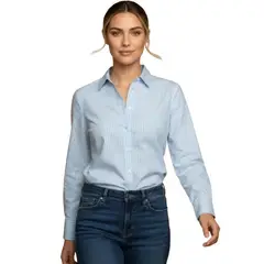 ESPRIT - Blusa para Dama Clásica Rayas Delicadas y Sutiles