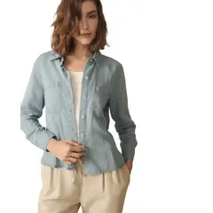 ESPRIT - Blusa para Dama De Denim Casual Ideal para Diario
