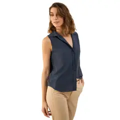 ESPRIT - Blusa para Dama Diseño Clásica Manga Sisa Versátil