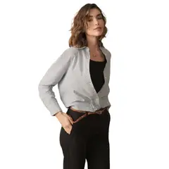 ESPRIT - Blusa para Dama Elegante Cuello Clásico Diseño Rayas