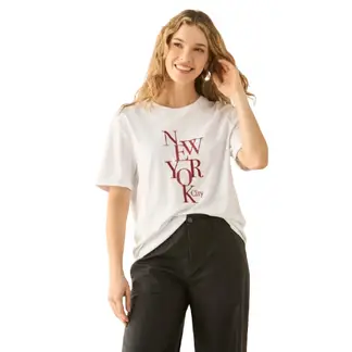 ESPRIT - Camiseta para Dama Estampada Casual Cómoda y Versátil