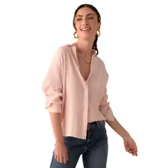 ESPRIT - Blusa para Dama con Detalle Bordado Fácil de Combinar