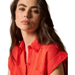 ESPRIT - Blusa para Dama de Rayas Texturizadas Elegante