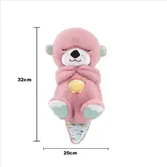 GENERICO - Nutria Rosa Relajante para Bebe con Luz Sonidos y Baterias