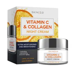 GENERICO - Hidratante facial con vitamina C y colágeno crema de noche
