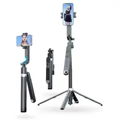 INNOVA - Selfie Stick Trípode Con Inteligencia Artificial Estabilizador Antivibración 360° Negro Negro