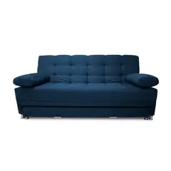 MUEBLES REM - Sofá Cama Tarima Haller Tela Velvet 190X95X80 Azul Petroleo